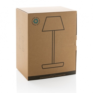 Logo trade promotional gifts picture of: Pure Glow RCS usb-rechargeable recycled plastic table lamp