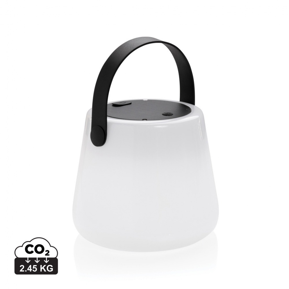 Logotrade promotional product picture of: SolarGlow RCS recycled ABS USB-rechargeable outdoor light