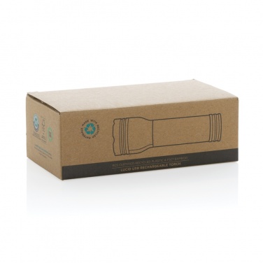 Logotrade promotional giveaways photo of: Lucid 3W RCS certified recycled plastic & bamboo torch