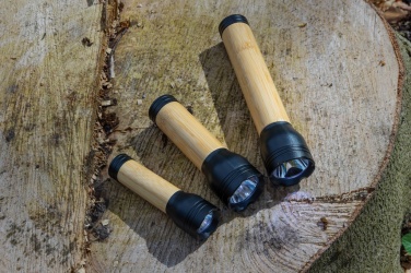 Logo trade corporate gift photo of: Lucid 5W RCS certified recycled plastic & bamboo torch