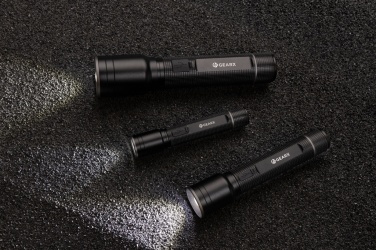 Logo trade promotional merchandise image of: RCS recycled aluminum USB-rechargeable heavy duty torch