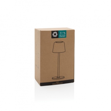 Logo trade promotional items image of: Zenic RCS recycled plastic USB re-chargable table lamp