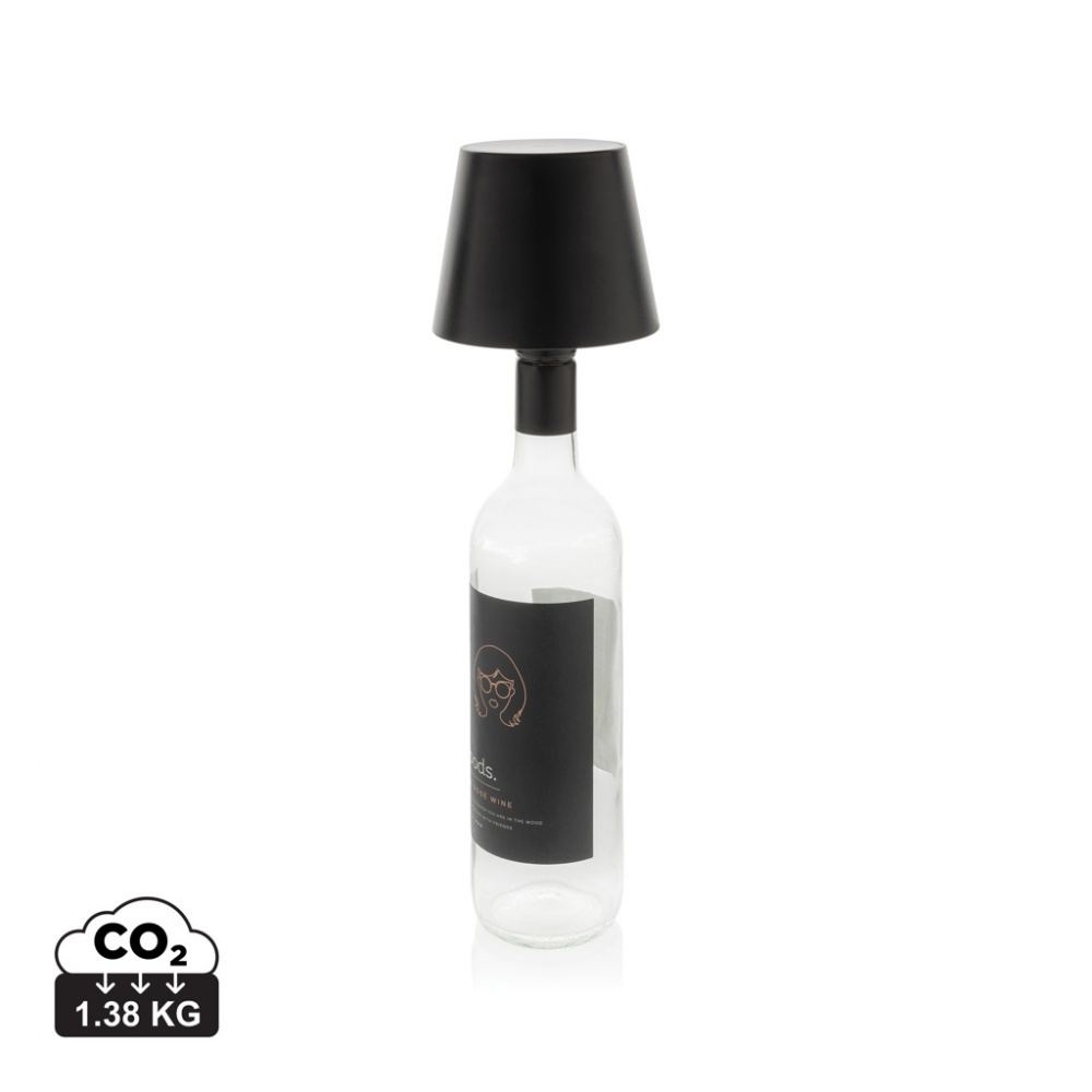Logo trade corporate gifts image of: BottleGlow RCS recycled plastic bottle lamp