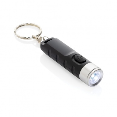 Logotrade corporate gift image of: Globix RCS recycled plastic USB re-chargeable keychain torch