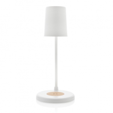 Logo trade promotional merchandise picture of: Zenara RCS recycled plastic and cork 15W wireless desk lamp