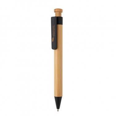 Logotrade promotional giveaway image of: Bamboo pen with wheatstraw clip