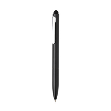 Logotrade promotional giveaway picture of: Kymi RCS certified recycled aluminium pen with stylus
