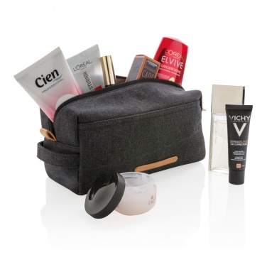 Logo trade promotional items picture of: Canvas toiletry bag PVC free