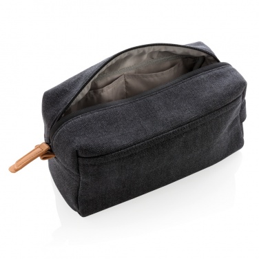 Logo trade promotional giveaways image of: Canvas toiletry bag PVC free