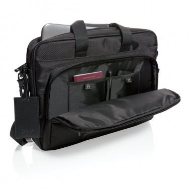 Logo trade advertising products picture of: Swiss Peak RPET Voyager RFID 15.6" laptop bag