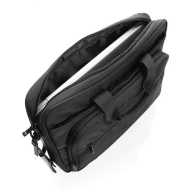 Logo trade promotional items image of: Swiss Peak AWARE™ RPET Voyager 15.6" laptop bag
