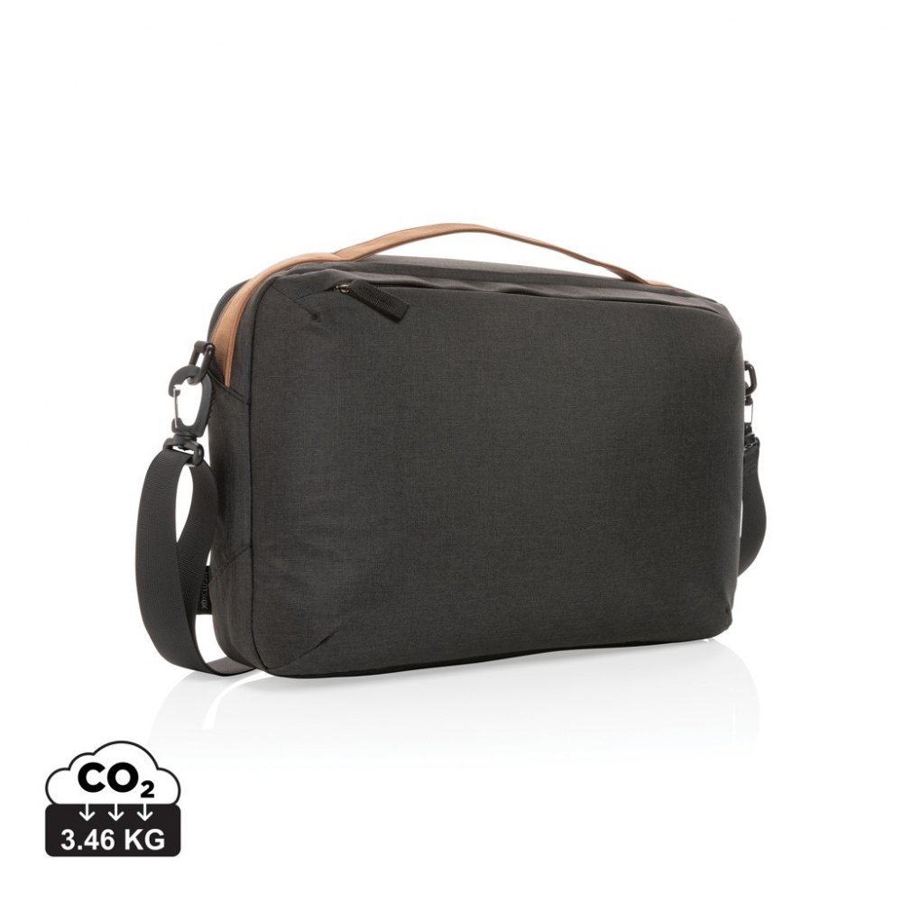 Logo trade promotional items image of: Impact AWARE™ 300D two tone deluxe 15.6" laptop bag
