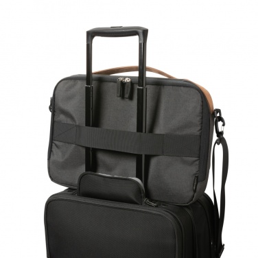 Logotrade promotional products photo of: Impact AWARE™ 300D two tone deluxe 15.6" laptop bag