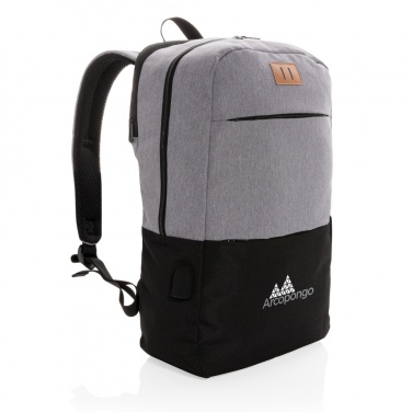 Logo trade promotional merchandise image of: Modern 15.6" USB & RFID laptop backpack PVC free