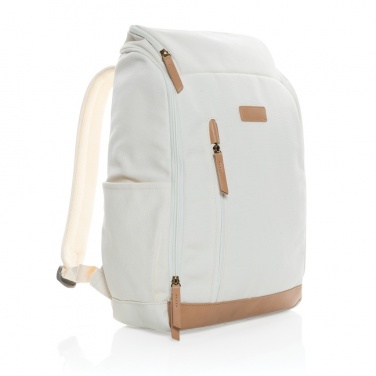 Logotrade promotional gifts photo of: Impact AWARE™ 16 oz. recycled canvas 15" laptop backpack