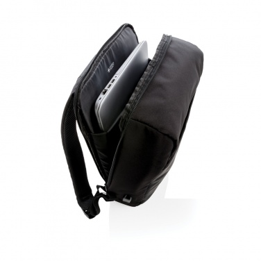Logotrade promotional item image of: Swiss Peak 15" anti-theft RFID & USB backpack PVC free