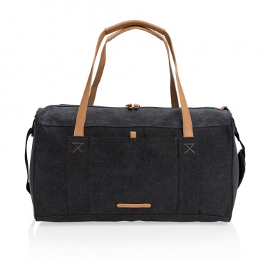 Logo trade promotional giveaway photo of: Canvas travel/weekend bag PVC free