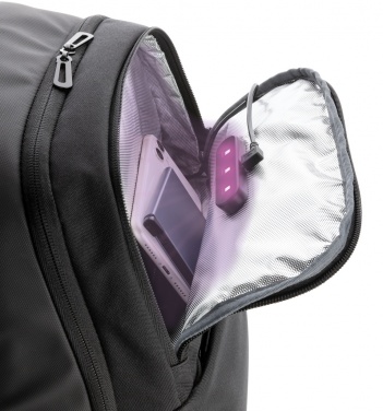 Logotrade promotional items photo of: Swiss Peak laptop backpack with UV-C steriliser pocket
