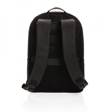 Logo trade promotional merchandise image of: Swiss Peak deluxe PU laptop backpack PVC free