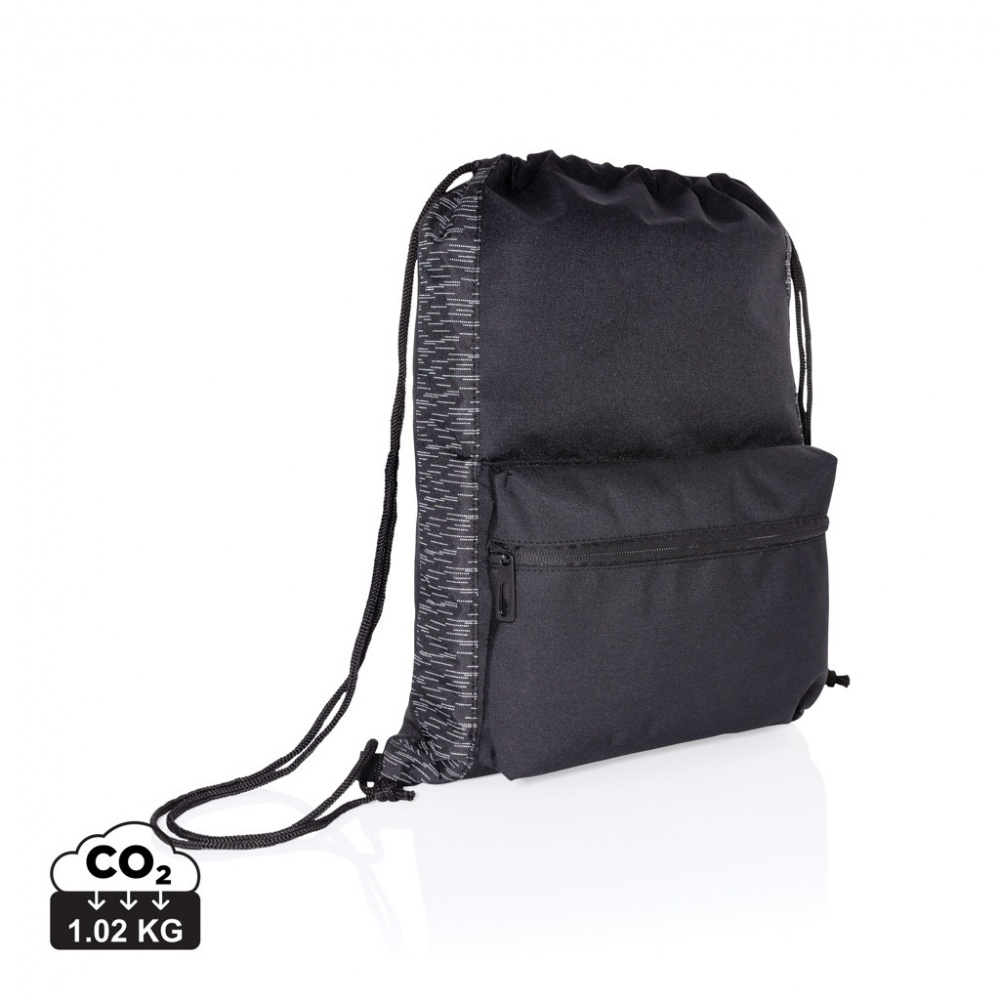 Logotrade promotional merchandise picture of: AWARE™ RPET Reflective drawstring backpack