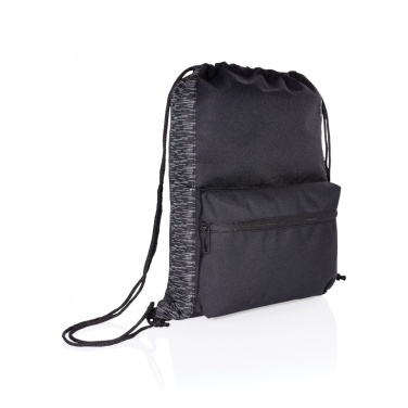 Logotrade promotional merchandise photo of: AWARE™ RPET Reflective drawstring backpack