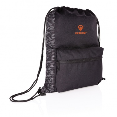 Logotrade business gifts photo of: AWARE™ RPET Reflective drawstring backpack