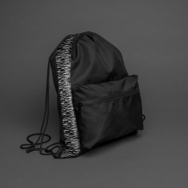 Logotrade business gift image of: AWARE™ RPET Reflective drawstring backpack