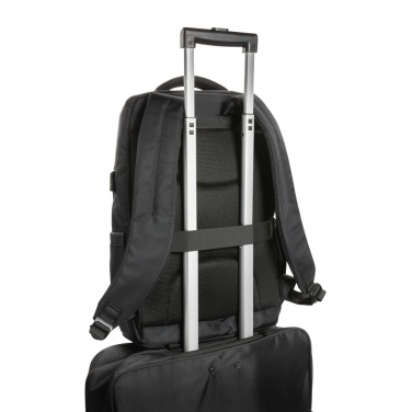 Logo trade promotional merchandise image of: Swiss Peak AWARE™ RPET Voyager 15.6" laptop backpack