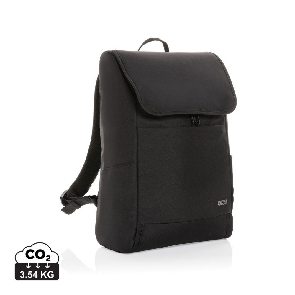 Logo trade promotional items image of: Swiss Peak Fern AWARE™ RPET all over zipper 15.6" backpack