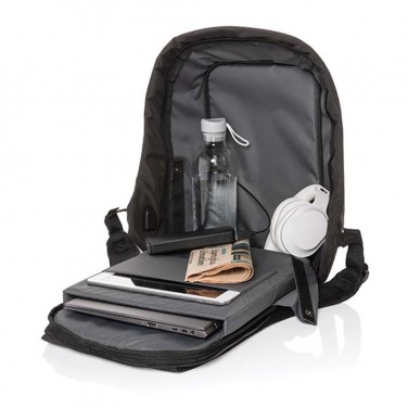 Logotrade advertising product picture of: Swiss Peak AWARE™ anti-theft 15.6" laptop backpack