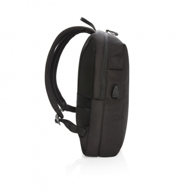 Logo trade promotional giveaway photo of: Swiss Peak AWARE™ RFID and USB A laptop backpack