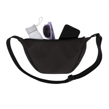 Logo trade promotional products image of: Crescent AWARE™ RPET half moon sling bag