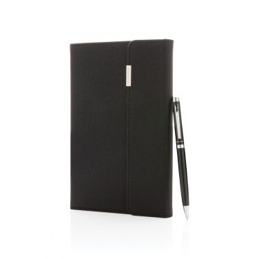 Logotrade advertising product picture of: Swiss Peak deluxe A5 notebook and pen set