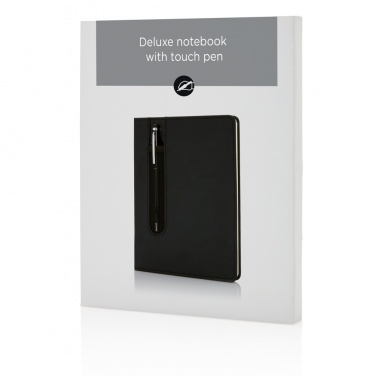 Logotrade promotional products photo of: Standard hardcover PU A5 notebook with stylus pen