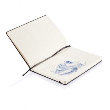 Logo trade promotional merchandise picture of: Deluxe hardcover PU A5 notebook