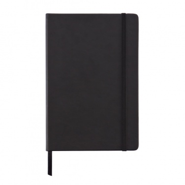 Logo trade promotional giveaways picture of: Deluxe hardcover PU A5 notebook