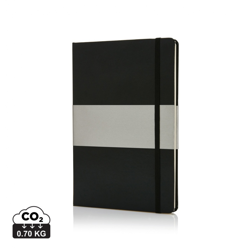 Logo trade promotional gifts picture of: Deluxe hardcover A5 notebook