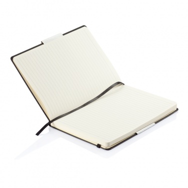 Logo trade promotional giveaways picture of: Deluxe hardcover A5 notebook
