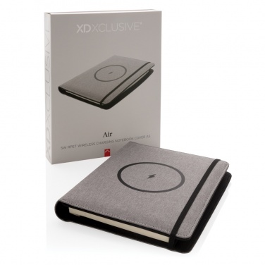 Logotrade promotional gift image of: Air 5W wireless charging notebook with 5000mAh powerbank