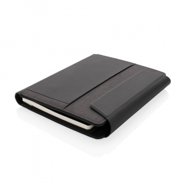 Logo trade promotional merchandise photo of: Fiko wireless charging A5 portfolio with powerbank