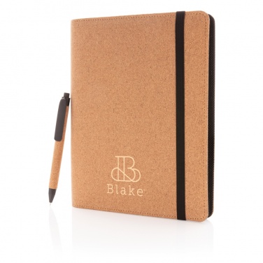 Logotrade corporate gifts photo of: Deluxe cork portfolio A5 with pen