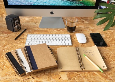 Logotrade corporate gift picture of: Kraft spiral notebook with pen