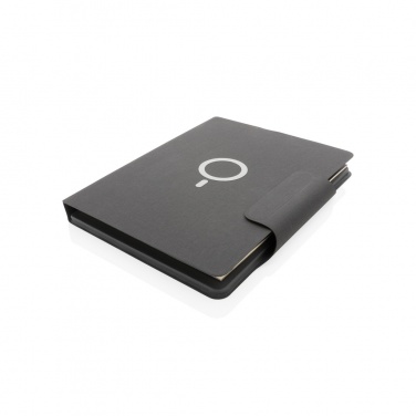 Logo trade promotional merchandise image of: Artic Magnetic 10W wireless charging A4 portfolio