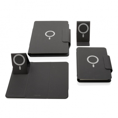 Logo trade promotional gifts picture of: Artic Magnetic 10W wireless charging A4 portfolio