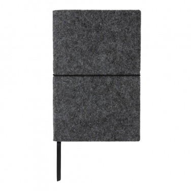 Logotrade corporate gift image of: GRS certified recycled felt A5 softcover notebook