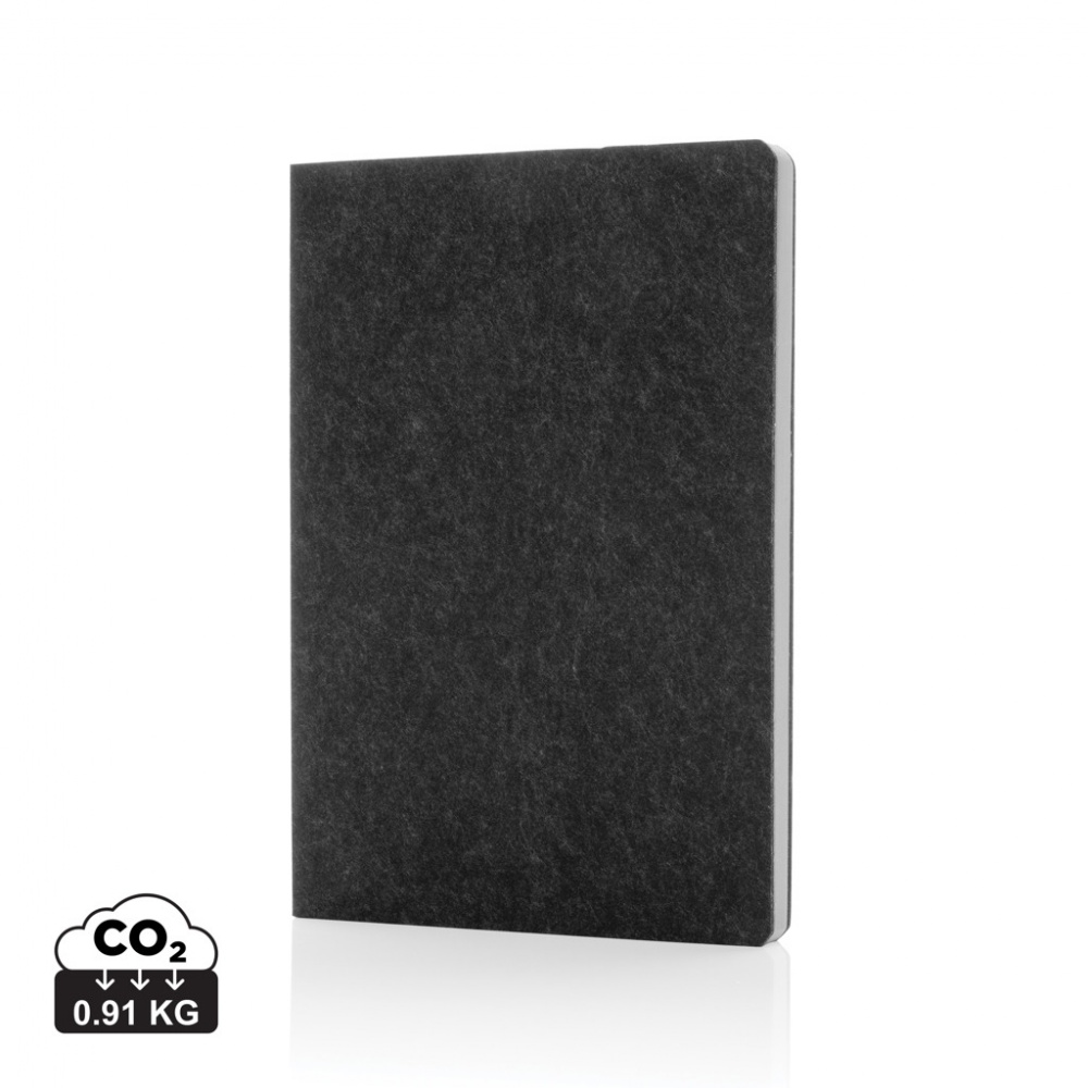Logotrade promotional products photo of: Phrase GRS certified recycled felt A5 notebook