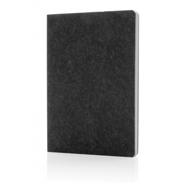 Logotrade business gift image of: Phrase GRS certified recycled felt A5 notebook