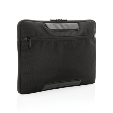Logo trade promotional giveaways picture of: Swiss Peak AWARE™ RPET Voyager 15.6" laptop sleeve