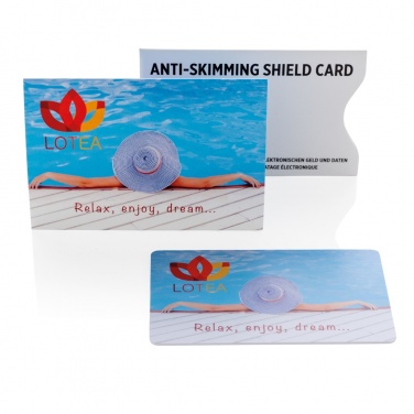 Logotrade business gift image of: Anti-skimming RFID shield card with active jamming chip
