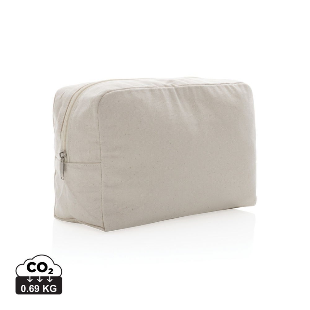 Logo trade promotional merchandise picture of: Impact Aware™ 285 gsm rcanvas toiletry bag undyed